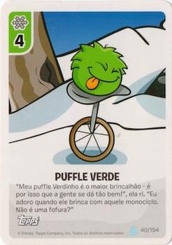 2013 Topps Club Penguin Desafio Ninja #40/154 Puffle Verde Front
