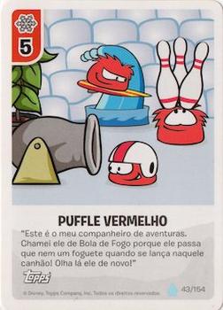 2013 Topps Club Penguin Desafio Ninja #43/154 Puffle Vermelho Front
