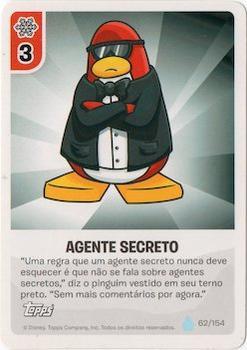 2013 Topps Club Penguin Desafio Ninja #62/154 Agente Secreto Front