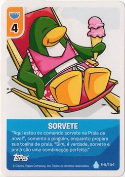 2013 Topps Club Penguin Desafio Ninja #66/154 Sorvete Front