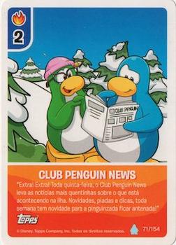 2013 Topps Club Penguin Desafio Ninja #71/154 Club Penguin News Front