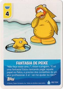 2013 Topps Club Penguin Desafio Ninja #88/154 Fantasia de Peixe Front