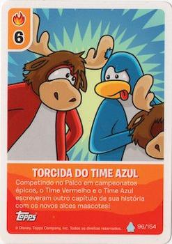 2013 Topps Club Penguin Desafio Ninja #96/154 Torcido do Time Azul Front