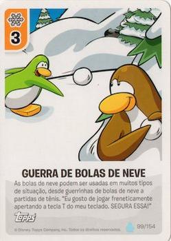 2013 Topps Club Penguin Desafio Ninja #99/154 Guerra de Bolas de Neve Front