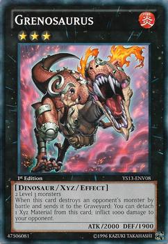 2013 Yu-Gi-Oh! V for Victory English 1st Edition - Power-Up Pack #YS13-ENV08 Grenosaurus Front