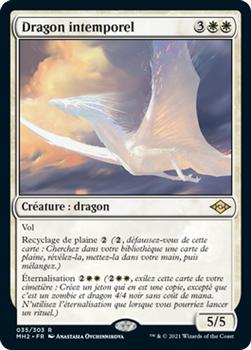 2021 Magic The Gathering Modern Horizons 2 (French) #35 Dragon intemporel Front