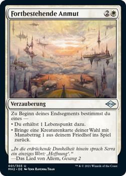 2021 Magic The Gathering Modern Horizons 2 (German) #1 Fortbestehende Anmut Front