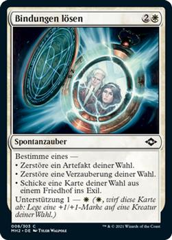 2021 Magic The Gathering Modern Horizons 2 (German) #8 Bindungen lösen Front