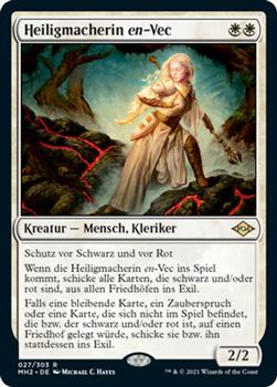 2021 Magic The Gathering Modern Horizons 2 (German) #27 Heiligmacherin en-Vec Front