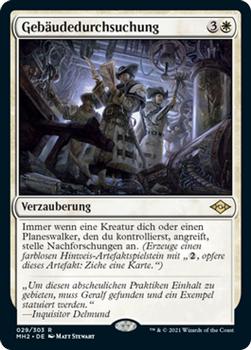 2021 Magic The Gathering Modern Horizons 2 (German) #29 Gebäudedurchsuchung Front
