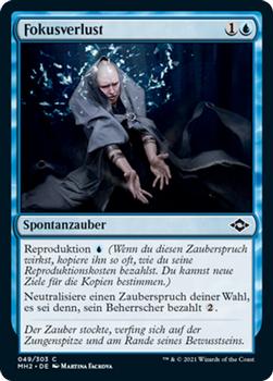 2021 Magic The Gathering Modern Horizons 2 (German) #49 Fokusverlust Front