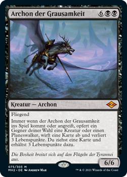 2021 Magic The Gathering Modern Horizons 2 (German) #75 Archon der Grausamkeit Front