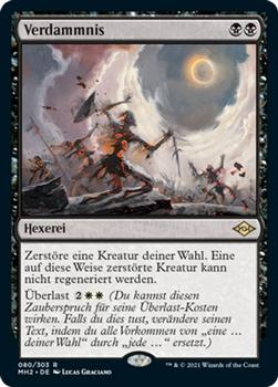 2021 Magic The Gathering Modern Horizons 2 (German) #80 Verdammnis Front