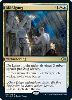 2021 Magic The Gathering Modern Horizons 2 (German) #206 Mäßigung Front