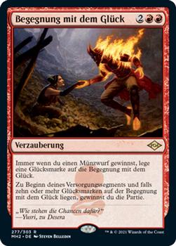 2021 Magic The Gathering Modern Horizons 2 (German) #277 Begegnung mit dem Glück Front