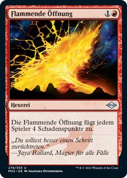 2021 Magic The Gathering Modern Horizons 2 (German) #278 Flammende Öffnung Front