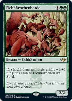 2021 Magic The Gathering Modern Horizons 2 (German) #286 Eichhörnchenhorde Front