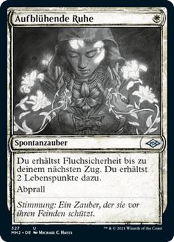 2021 Magic The Gathering Modern Horizons 2 (German) #327 Aufblühende Ruhe Front