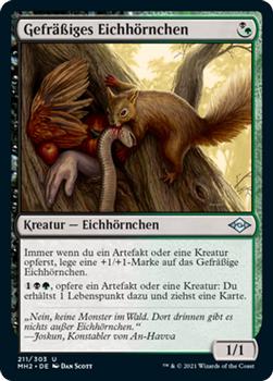 2021 Magic The Gathering Modern Horizons 2 (German) #375 Gefräßiges Eichhörnchen Front