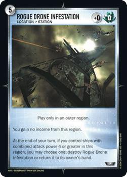 2007 Eve: The Second Genesis Core Set CCG #52 Rogue Drone Infestation Front