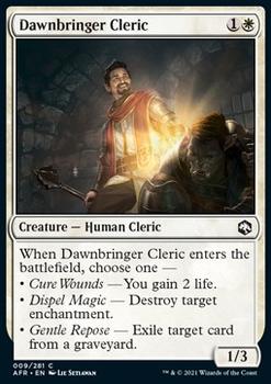 2021 Magic The Gathering Adventures in the Forgotten Realms #9 Dawnbringer Cleric Front