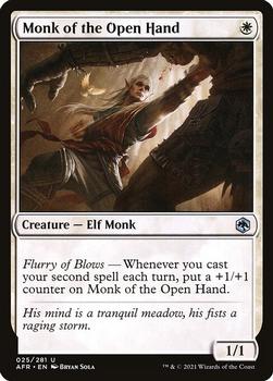 2021 Magic The Gathering Adventures in the Forgotten Realms #25 Monk of the Open Hand Front