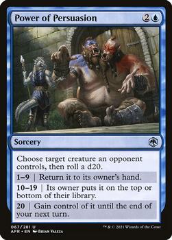 2021 Magic The Gathering Adventures in the Forgotten Realms #67 Power of Persuasion Front
