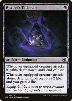 2021 Magic The Gathering Adventures in the Forgotten Realms #117 Reaper’s Talisman Front