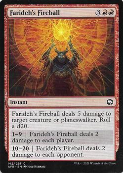 2021 Magic The Gathering Adventures in the Forgotten Realms #142 Farideh’s Fireball Front