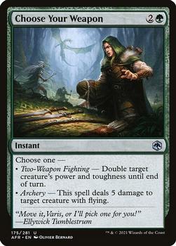 2021 Magic The Gathering Adventures in the Forgotten Realms #175 Choose Your Weapon Front