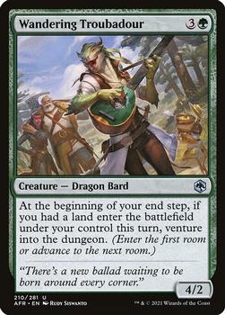 2021 Magic The Gathering Adventures in the Forgotten Realms #210 Wandering Troubadour Front