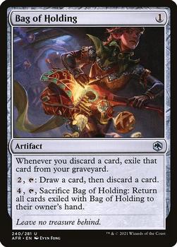 2021 Magic The Gathering Adventures in the Forgotten Realms #240 Bag of Holding Front