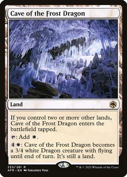 2021 Magic The Gathering Adventures in the Forgotten Realms #253 Cave of the Frost Dragon Front