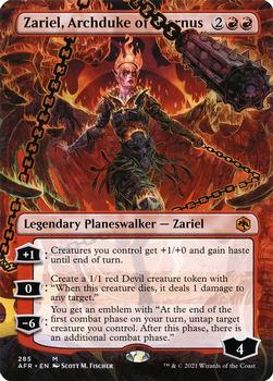 2021 Magic The Gathering Adventures in the Forgotten Realms #285 Zariel, Archduke of Avernus Front
