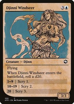2021 Magic The Gathering Adventures in the Forgotten Realms #306 Djinni Windseer Front
