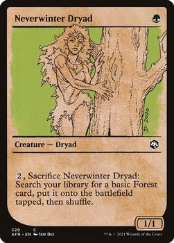 2021 Magic The Gathering Adventures in the Forgotten Realms #329 Neverwinter Dryad Front
