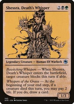 2021 Magic The Gathering Adventures in the Forgotten Realms #345 Shessra, Death’s Whisper Front