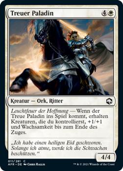 2021 Magic The Gathering Adventures in the Forgotten Realms (German) #11 Treuer Paladin Front