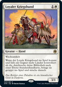 2021 Magic The Gathering Adventures in the Forgotten Realms (German) #23 Loyaler Kriegshund Front