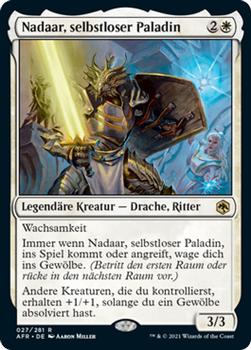 2021 Magic The Gathering Adventures in the Forgotten Realms (German) #27 Nadaar, selbstloser Paladin Front