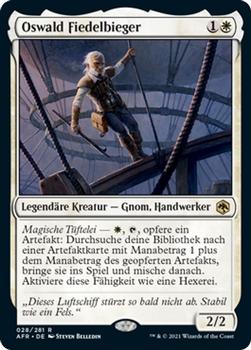 2021 Magic The Gathering Adventures in the Forgotten Realms (German) #28 Oswald Fiedelbieger Front