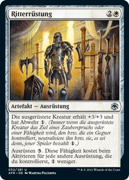 2021 Magic The Gathering Adventures in the Forgotten Realms (German) #32 Ritterrüstung Front