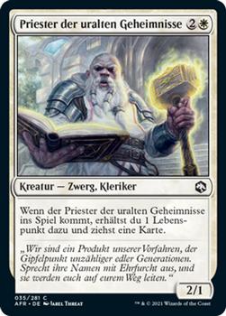 2021 Magic The Gathering Adventures in the Forgotten Realms (German) #35 Priester der uralten Geheimnisse Front