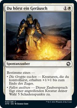2021 Magic The Gathering Adventures in the Forgotten Realms (German) #42 Du hörst ein Geräusch Front