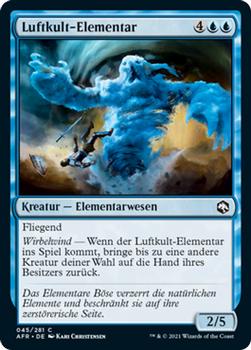 2021 Magic The Gathering Adventures in the Forgotten Realms (German) #45 Luftkult-Elementar Front
