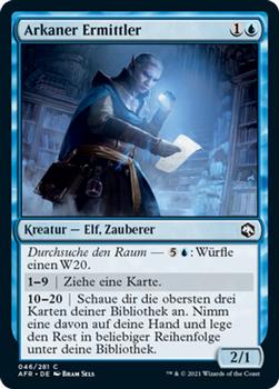 2021 Magic The Gathering Adventures in the Forgotten Realms (German) #46 Arkaner Ermittler Front