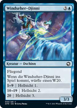 2021 Magic The Gathering Adventures in the Forgotten Realms (German) #55 Windseher-Djinni Front