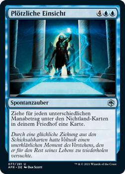 2021 Magic The Gathering Adventures in the Forgotten Realms (German) #77 Plötzliche Einsicht Front