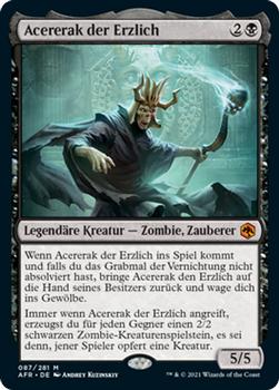 2021 Magic The Gathering Adventures in the Forgotten Realms (German) #87 Acererak der Erzlich Front