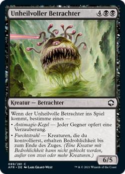 2021 Magic The Gathering Adventures in the Forgotten Realms (German) #89 Unheilvoller Betrachter Front